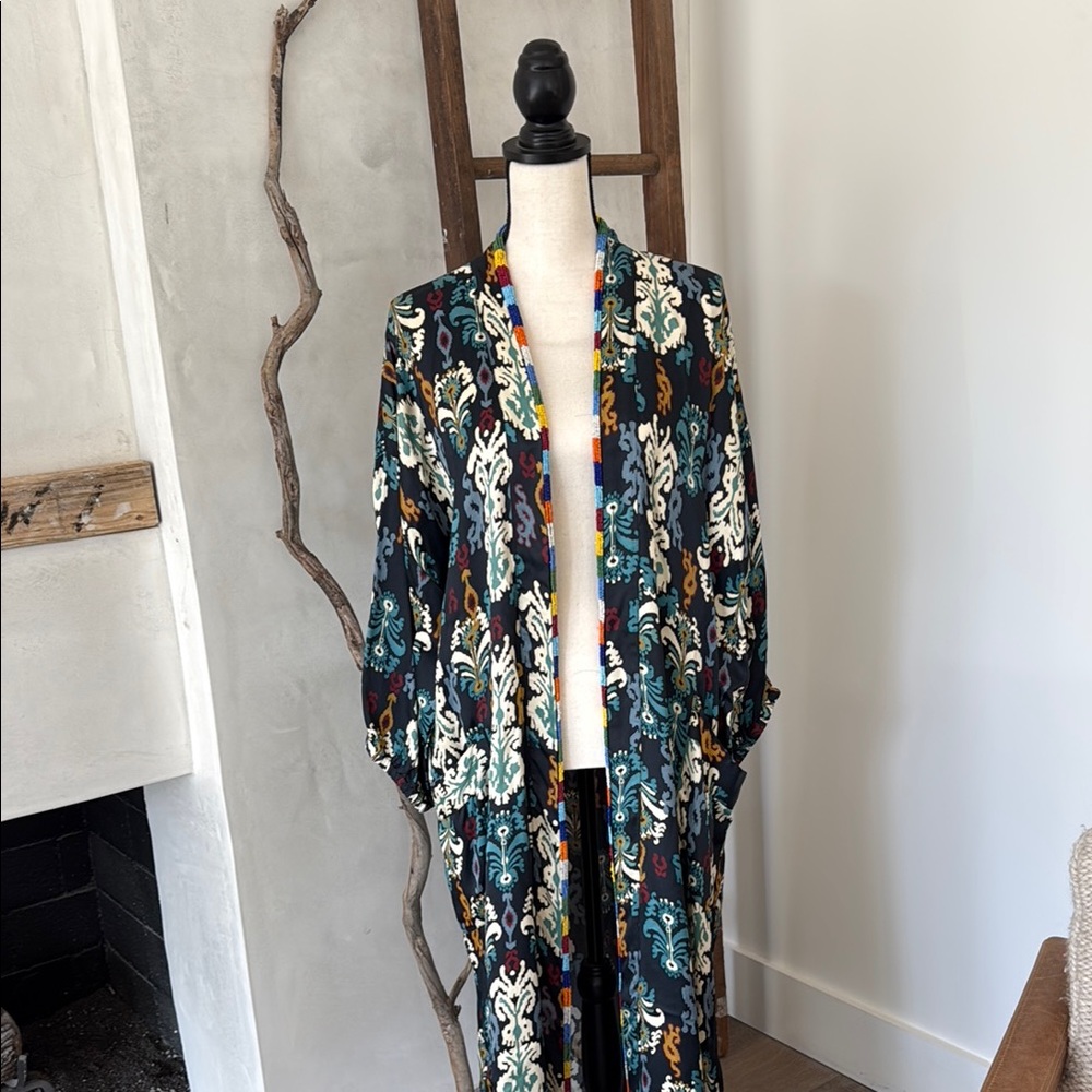 Zara Multicolor Beaded Kimono